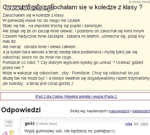 Zakochanie w koledze z klasy