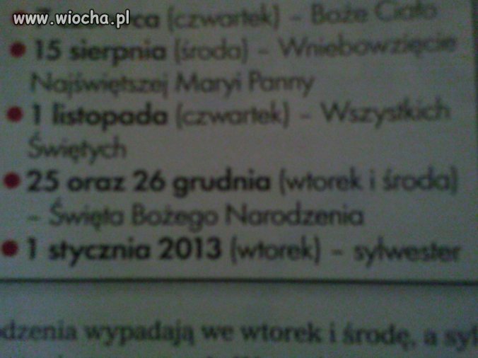 Ważne daty...