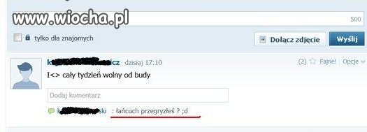 Poziom zarówno posta jak i komentarza