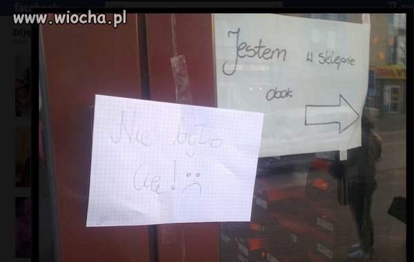 Jestem w sklepie obok