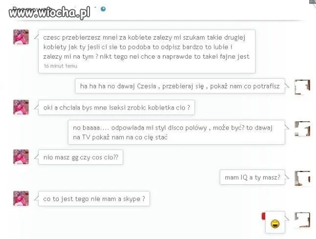 Koleś rozbawił mnie do łez.