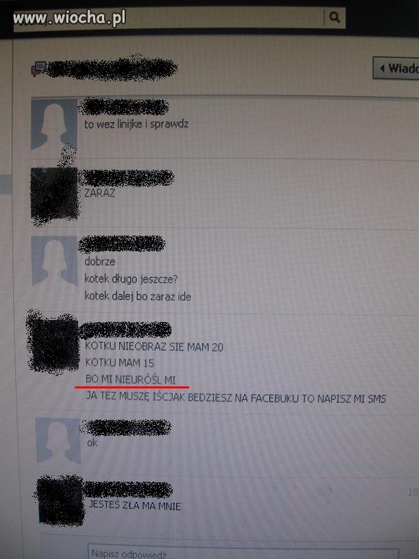 "bo mi nieurósł mi .. ,,