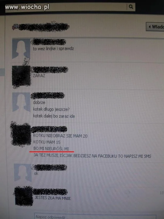 "bo mi nieurósł mi .. ,,