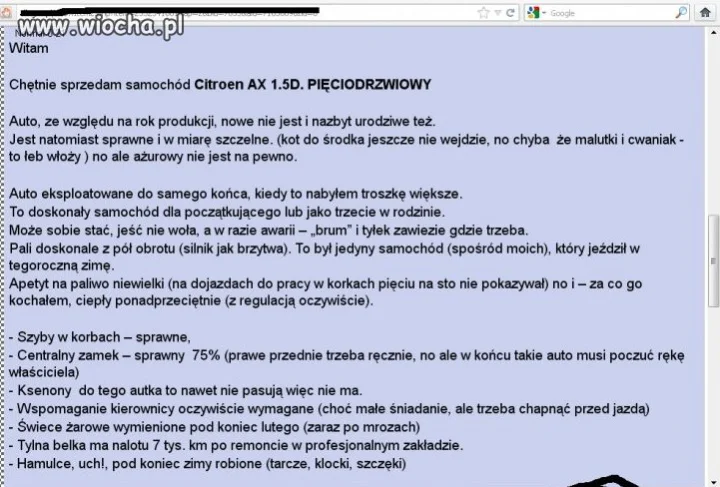 Hahaha  sprzedam samochód 