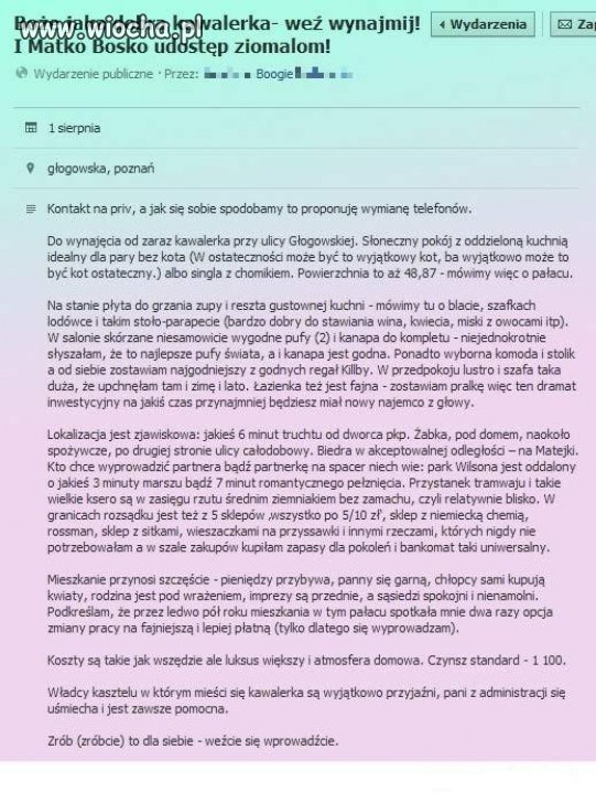 Oryginalna zachęta...