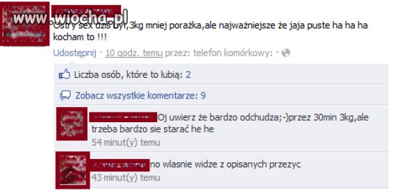 Chwalenie się swoimi przeżyciami na facebook'u