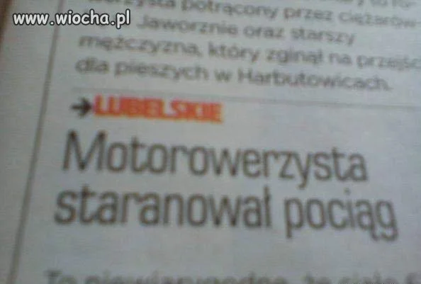 Kolejna katastrofa PKP. 