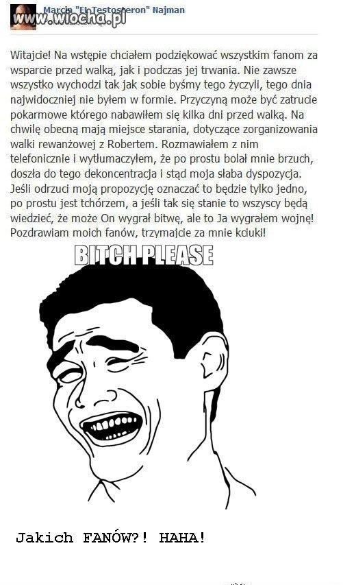 Hahaha ja jebi...e, marcin nie odpuszcza nigdy!