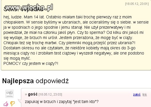 Wpadka podczas stosunku.