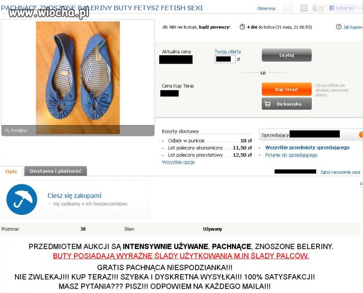 Pachnące znoszone baleriny