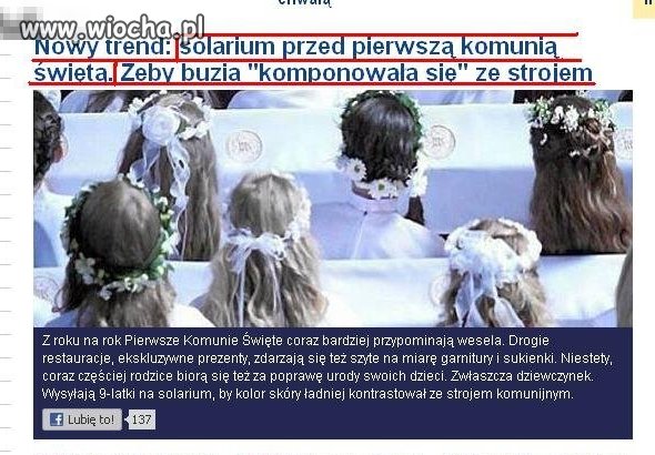 Solarium przed pierwszą komunią świętą.