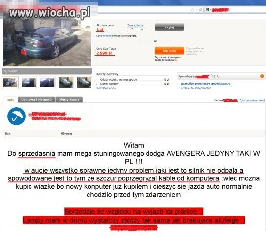 Jest problem z kablami 
