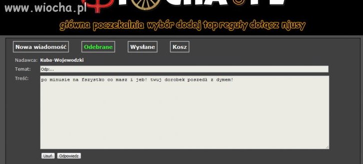 Twoja ortografia też poszła z " dymem "