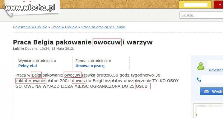 Oferta  pracy za granicą
