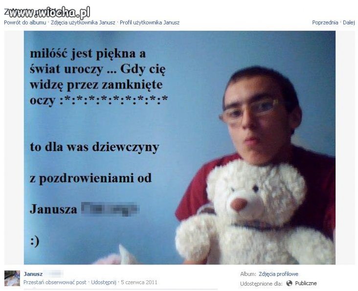 "z pozdrowieniami od Janusza C..." 