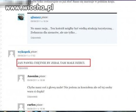 Brak jakiegokolwiek szacunku!