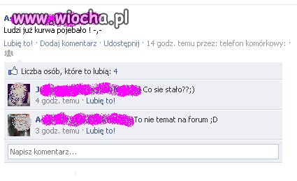 To po co to piszesz skoro nie chcesz o tym.