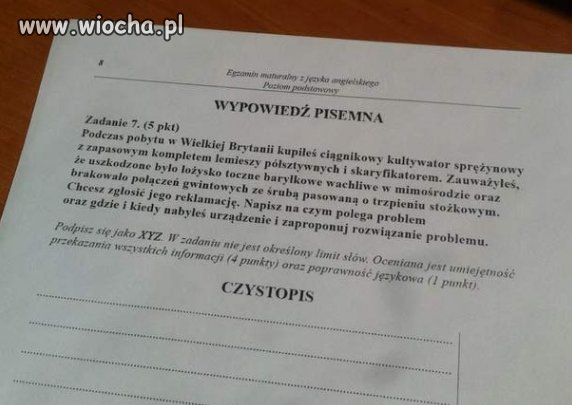 Matura z angielskiego