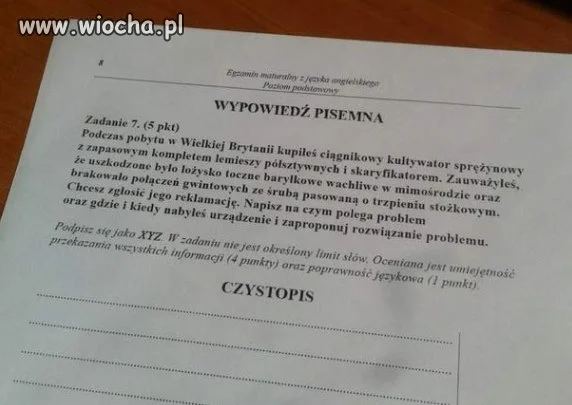 Matura z angielskiego