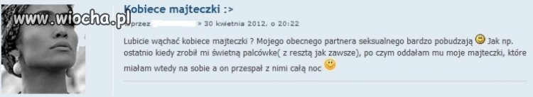 Wąchanie majtek