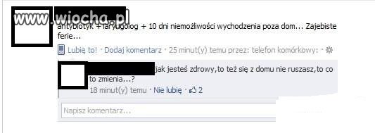 Facebook szczere stwierdzenie kolegi...