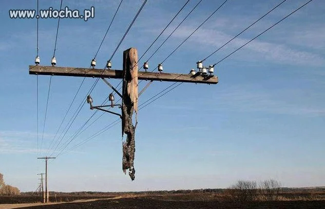 Tak płynie prąd do wiochy.