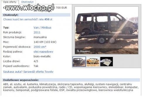Auto uszkodzone