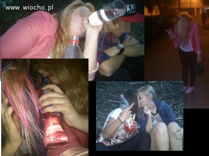 Fotorelacja - nawalone małolaty + 1 flaszka