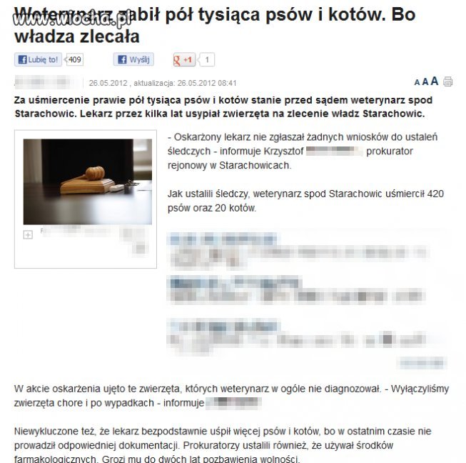 Zabijał tych którym miał pomagać.