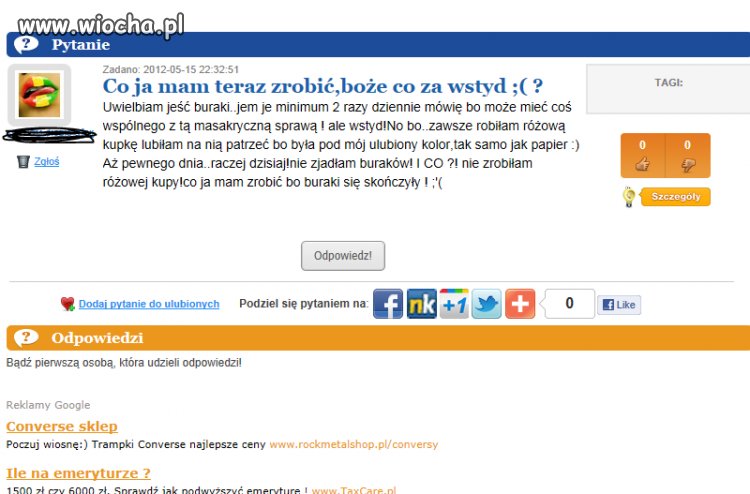 "Uwielbiam jeśc buraki"