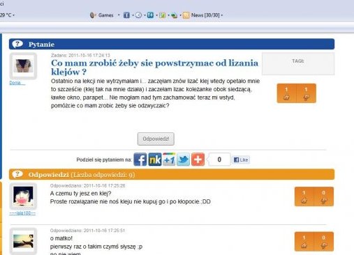 Lizanie klejów? 