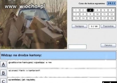 Test na prawo jazdy