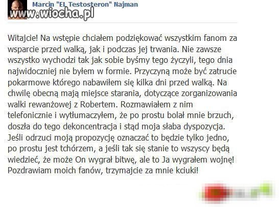 Hahahahaha prostak i cham tyle na jego temat!