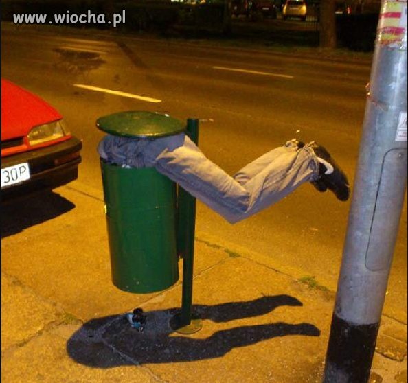 Zastanawia mnie tylko jak on tam wszedł...