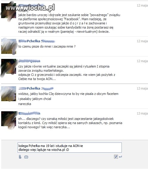 Szukanie żony przez Facebooka