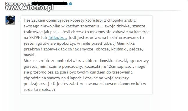Szuka dominującej kobiety. Która chętna ?