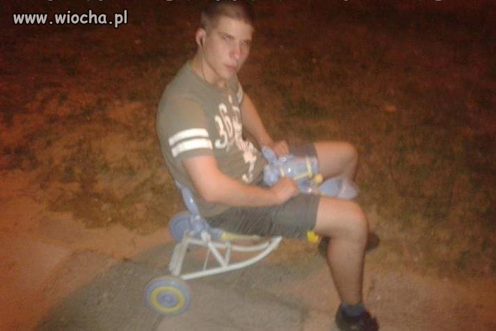 Tak się spiął ...
