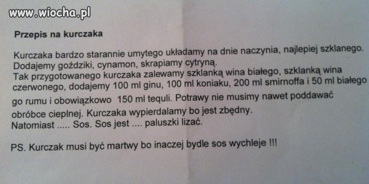 Przepis na kurczaka
