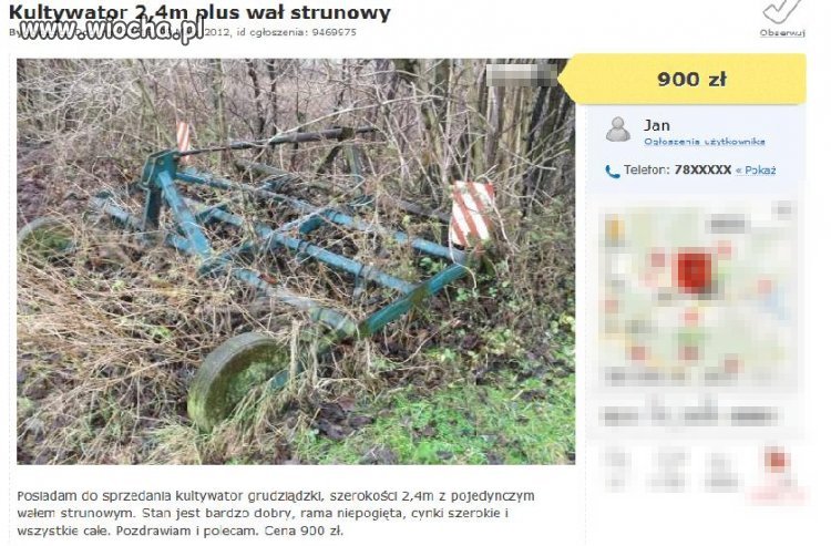 Kultywator z krzaków obrośnięty mchem sprzedam...