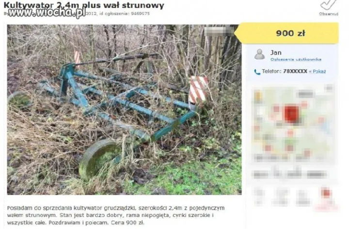 Kultywator z krzaków obrośnięty mchem sprzedam...