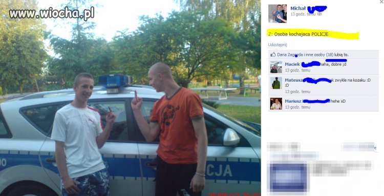 Takie tam przy radiowozie