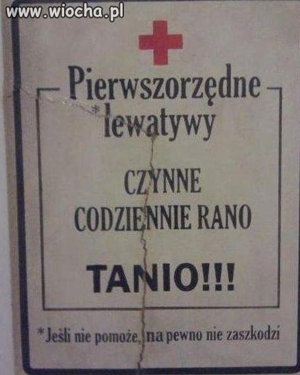 Pierwszorzędne lewatywy 