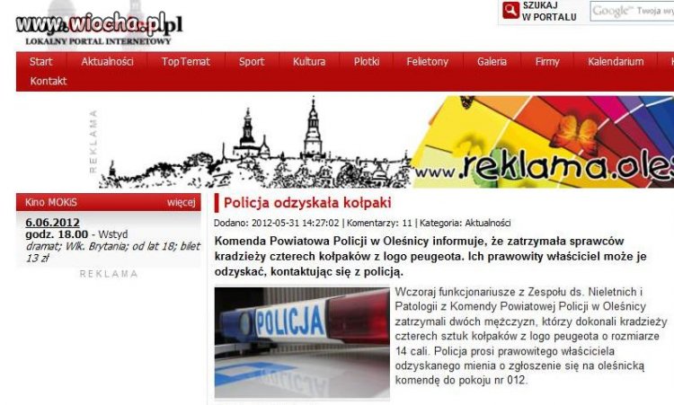 Spektakularny sukces oleśnickiej policji