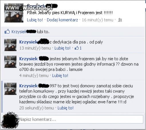 Komentowanie i lajkowanie swojego postu level hard