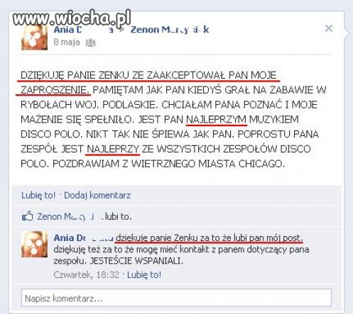 Dziękuje za zaakceptowanie zaproszenia 