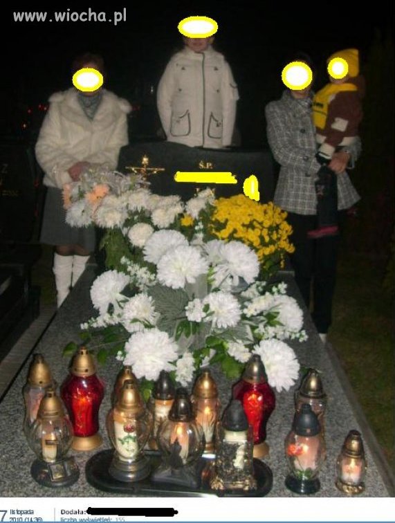 Odwiedziny dziadka na cmentarzu