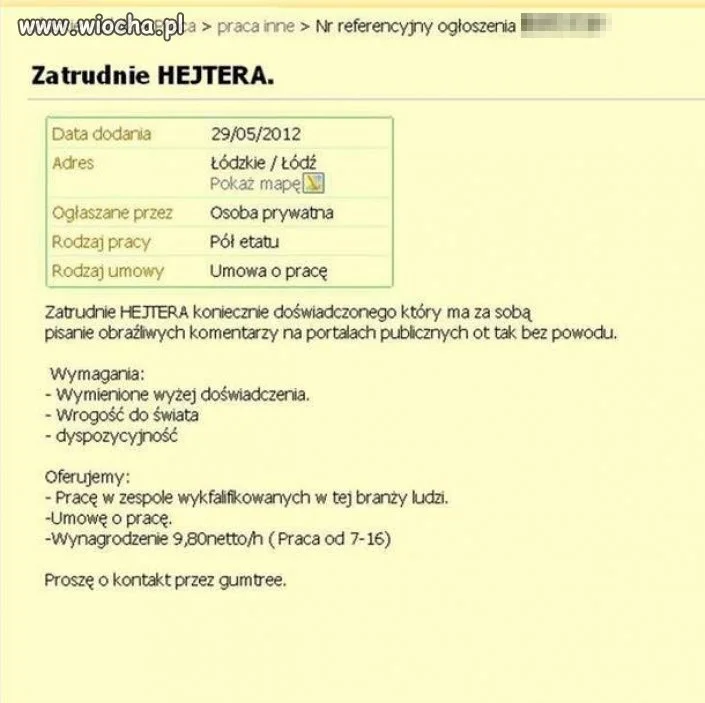 Zatrudnie Hejtera