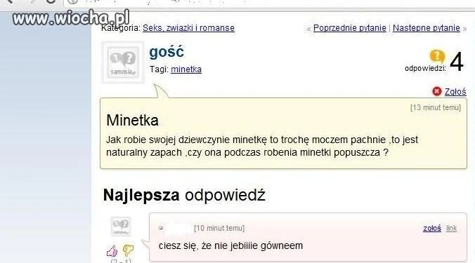 Ogromniasty problem z minetką.