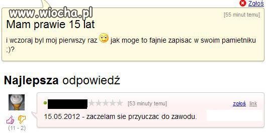 Mam prawie 15 lat