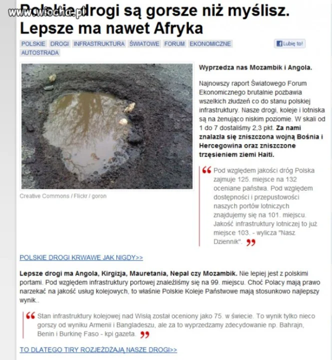 Nasze drogi... co za wiocha...